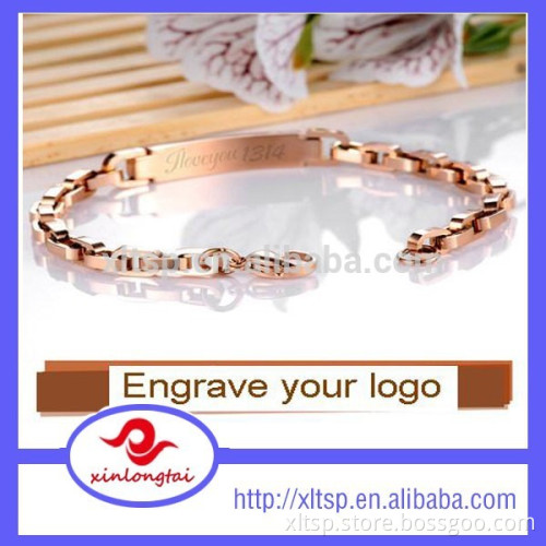 2014 New Arrival Sisters Bracelet Rose Gold Plated Jewelry With Engraved Metal Tags